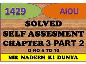SOLVED SELF ASSESSMENT EXERCISE CH:3