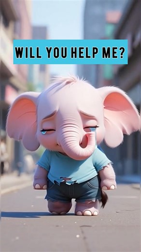 A poor baby elephant with the purest heart ❤️