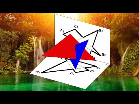 Intersection de deux plans - Intersection de deux triangles - Géométrie descriptive