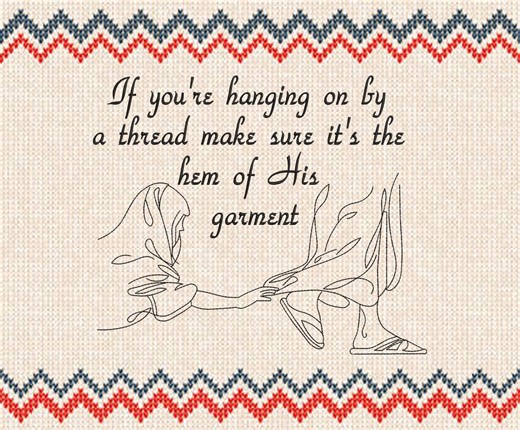 Christian Embroidery Design: Hem of His Garment (digital Download) - Etsy