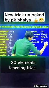 # prashant bhaiya # new trick learning 20 elements of periodic table / #kavya edits 🔓😁