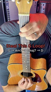 38K views · 542 reactions | Today's G major loop: G → Am7 → Cmaj7 → D . Simple open chords with a melodic phrase on top and a full backing track underneath (piano, bass, drums, synth). Great for jamming, singing, or just zoning out in the key of G.  Would you use this as an intro, verse, or chorus? #Guitar #GuitarChords #GuitarLoop | LaPain Music | Facebook