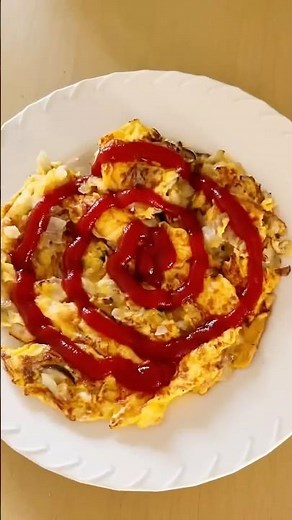 しめじと玉ねぎのオムレツ