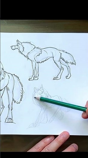 How to draw stylized wolves with Aaron Blaise concept art as reference!