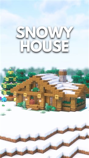 Cozy Snowy House ❄️ | Winter Survival Starter Base 🏡 #minecraft #minecrafttutorial #build #shorts