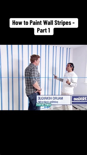 How to Paint Wall Stripes - Part 1 #house #fyp #usa🇺🇸