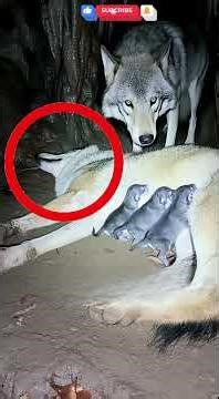 🐺❤️ A Father Wolf and a Human’s Unbreakable Bond #shortvideo