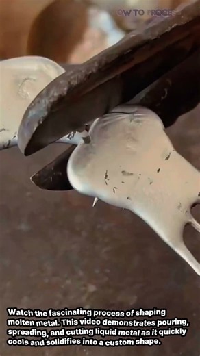 Liquid Metal Shaping #worker #process #metalworking #casting #metalcraft