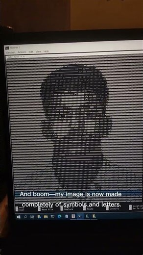 Turn Image into ASCII Art using Linux 💻✨#viral #youtubeshorts #youtube #shorts #linux