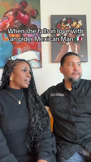 Black Woman in Love with Her Mexican Man