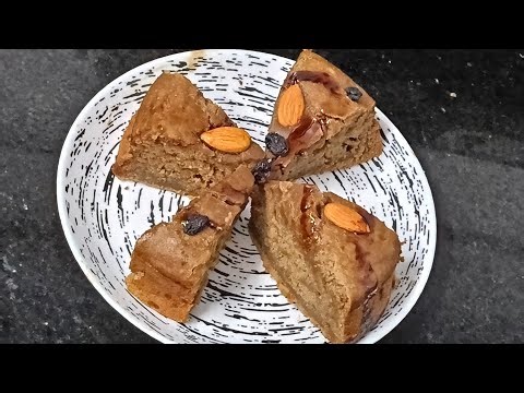 Banana cake - without oven,No maida ,No sugar,wheat flour cake