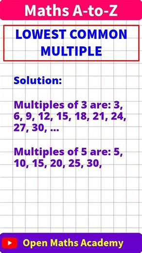 Lowest Common Multiple (LCM) #shortsfeed #viral #trending #shorts #youtubeshorts #maths #lcm