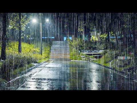 Pouring Rain Sounds for Deep Sleep and Stress Relief | Peaceful Night Rest, Healing White Noise