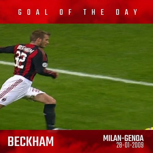 #OnThisDay Free-kick master David Beckham bends a beautiful set piece and scores 👨🏼‍🎓 Splendida punizione a giro di Becks 👨🏼‍🎓 | AC Milan