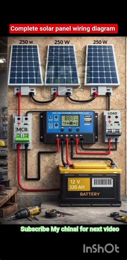 12 v solar system with charge controller & MCB/ complete solar panel wiring diagram
