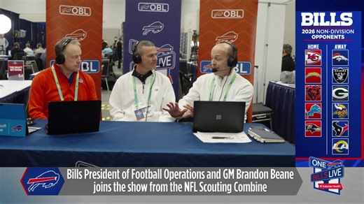 We’re live with Joe Brady and Brandon Beane on One Bills live with Steve Tasker and Chris Brown from the 2026 NFL Combine. | Buffalo Bills