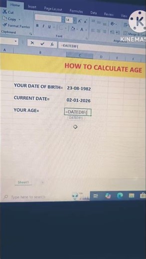 How to Calculate Age in Excel (EASY)