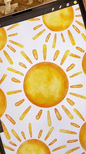 Day 19 - S is for SUN!! ☀️🌞☀️ Easy digital watercolour sun tutorial on @Procreate The brushes and canvas used are part of the realistic watercolour brush set linked in my bio ✨ . . . #procreateapp #procreateart #procreate #digitalart #ipaddrawing #ipadproart #ipadproartist #ipadprodrawing #digitalwatercolor #procreatebrushes #procreatebrush #procreatetutorial #digitalarttiktok #watercolor #watercolour #art #digitalpaintingtutorial #arttutorial #summerart #sun