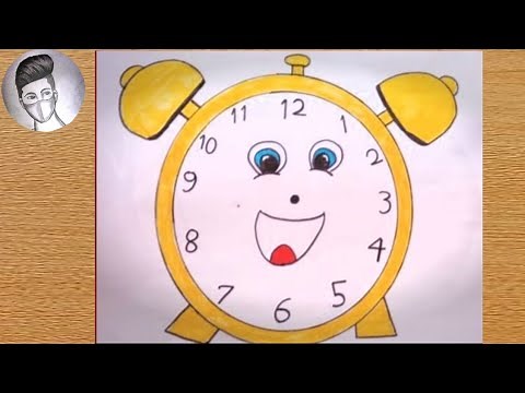 Drawings / Learn to draw an easy and cute alarm clock. Very easy drawing. Learn to draw step by step