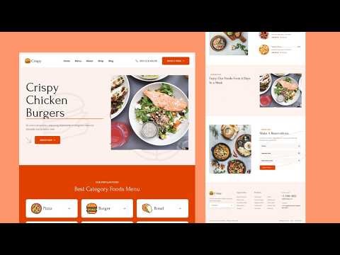 Responsive Restaurant Website Design Using HTML, CSS & JavaScript