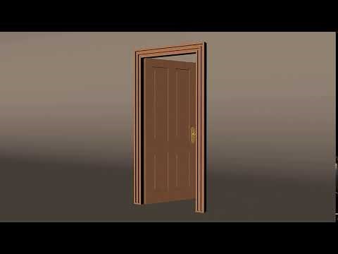 Door opening animation with sound