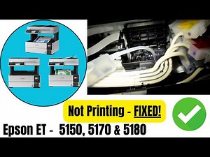 How To Fix Epson ET 5150,5170 5180 Not Printing Balck Color Blank Pages