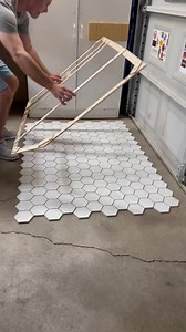 The template method was definitely the way to go. The dry fit went great and any gaps around the edges will be covered with the wall tile. Also my cheap wet saw doesn’t have a sliding table so the grinder was a better option for making the cuts. Cutting out the drain vids next. #tile #tiling #tiles #tilesetter #tilesetting #bathroom #shower #remodel #construction #contractor #diy #renovation #build #builders | RLLWoodworks and DIY