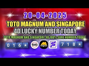 20 April 2025 Singapore 4d live today | Toto 4d live today | Magnum 4d live | Singapore toto magnum