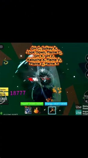 OP GH Flame V2 Combo 🤯😱🔥🔥 #bloxfruits #combos