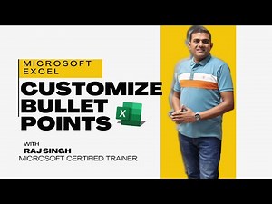 Customize Bullet Points in Excel | Easy Step-by-Step Guide | Raj Singh Microsoft Certified Trainer