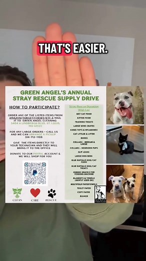 Help us stock up Stray Rescue before winter! 🐾 Send in supplies or donate to our PayPal @StaceyWilund — we’ll do the shopping for you! 💚 | Green Angel Cleaning Services