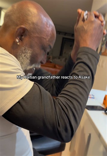 In honor of him turning 80, I’m sharing my Haitian grandfather’s first time listening to Asake - Fuji Vibe 😭 I love this man #asake #afrobeats