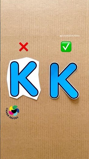 Perfect Cut ✂️ | K Letter Precision with Knife & Scissors #chanafavors #diy #shorts #papercutting