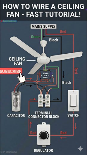 How To Ceiling Fan Wiring At Home 🤔|| Chhat Wale Pankhe Ki Wiring Kaise Karen Ghar Par #viral#shorts