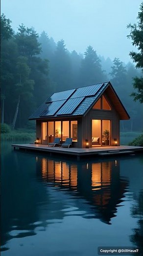 Off-Grid Floating Cabin in the Mist 🌲 | Peaceful Sustainable Living