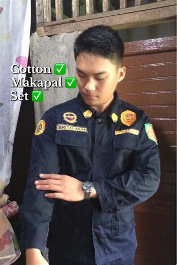 Tropical Navy Blue Security Guard Uniform Set