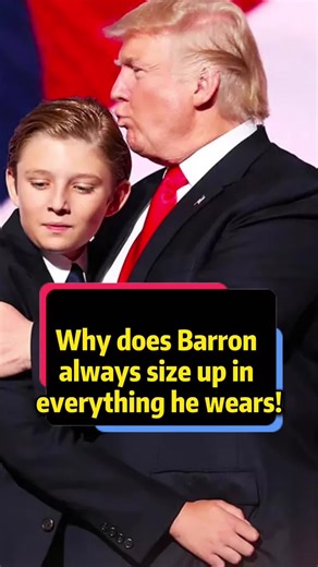 Why does Barron always size up in everything he wears!#celebrity #trump #barrontrump