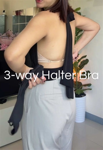 Stylish 3-Way Halter Bra for Every Outfit