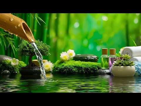24/7 Relaxing Music and Bamboo Water Sounds🌿For Deep Sleep, Meditation, Stress Relief, Spa, and Yoga