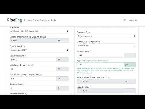 API 1102 Pipeline Road and Railway Crossing Design Tool
