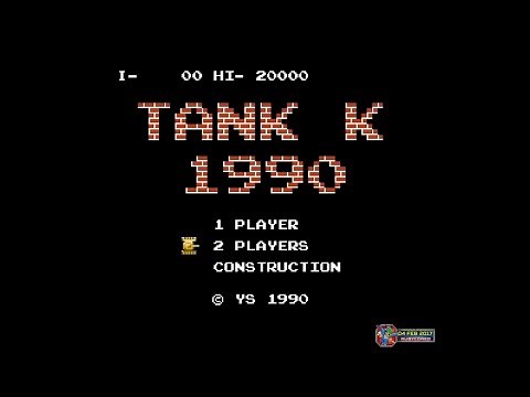 Tank 1990 (1990, NES; Battle City) - Mode K (2 Players)[1080p60]