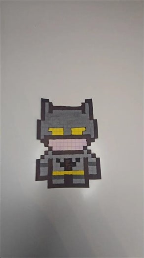 Pixel art, Batman .#pixel #pixelart #batman #marvel #painting #papercraft #shorts
