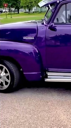 Insane Purple Classic Chevy Truck 💜🔥 | Auto Vibe Nation #Shorts