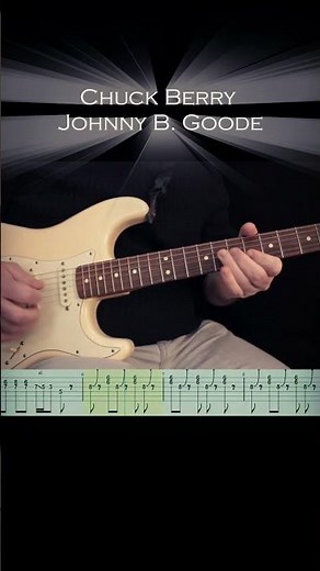 #tutorial Chuck Berry - Johnny B. Goode Intro Part #guitar #guitarlesson #guitarcover