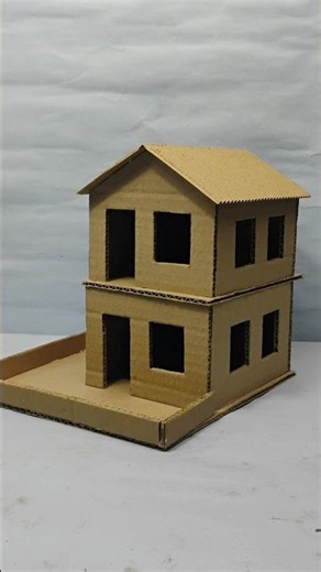 Box Ka Ghar || How To Make With Cardboard House #ytshorts #youtubeshorts #shortvideo #virel #shorts