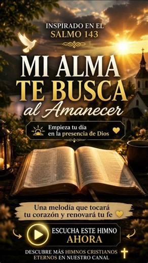 Mi Alma Te Busca al Amanecer 🙏 | Salmo 143 #himnoscristianos #musicaparaorar