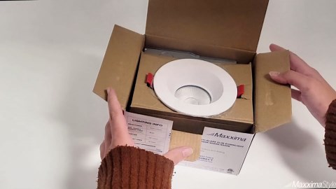 Maxxima 4 in 2 Hour Fire Rated Ultra Thin Anti-Glare LED Downlight, Recessed Canless Light IC Rated, 1000 Lumens, 5 Color Temperature Selectable 2700K/3000K/3500K/4000K/5000K, Dimmable, J-Box Included