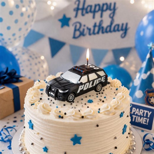 Police Car Candle, Cop Car Toy Cake Topper Candle, Police Themed Party Favors Candle, Kids Birthday Cake Decor, Boy and Girl Birthday Gift - Etsy