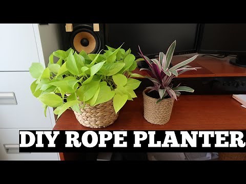 How to Make a Simple DIY Hemp Rope Houseplant Pot / Planter
