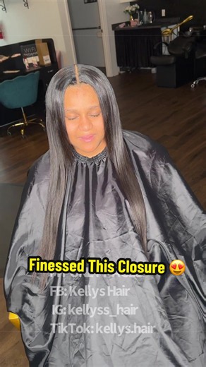 Finessed this closure sew in 😍 . . . #viralreel #hairtutorial #hairreels #fyp #CapCut